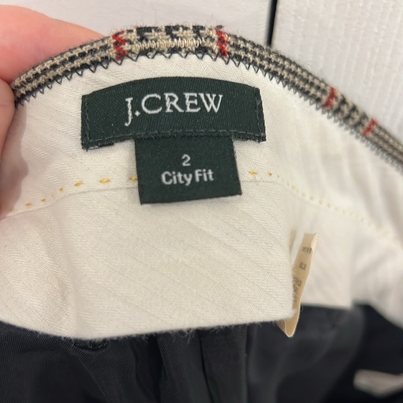 J. Crew Houndstooth City Fit Trousers 100% Wool Vintage Womens Size 2 - Picture 8 of 10